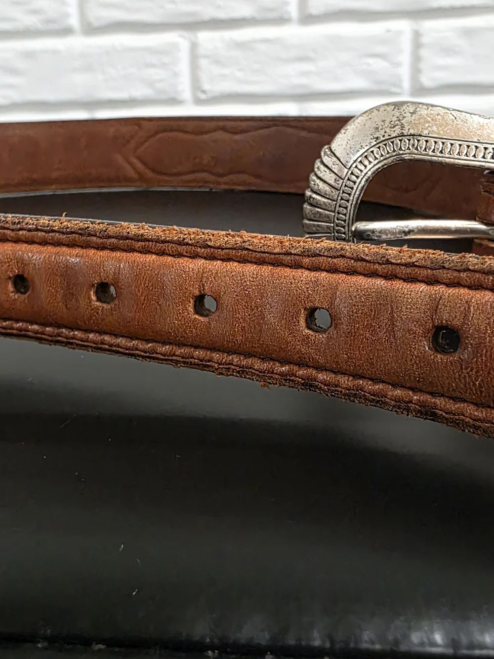 Vintage 1991 Leather Western Belt Size 30